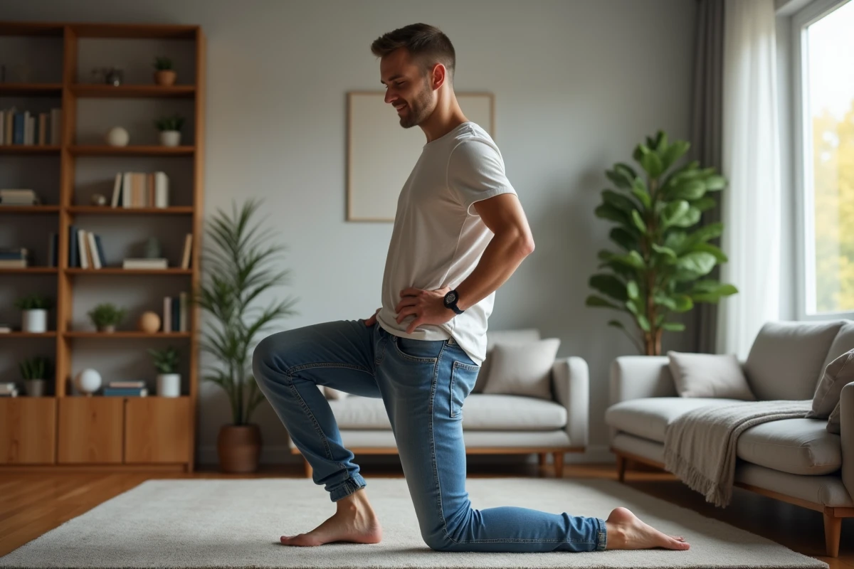 Jeune homme faisant des exercices d